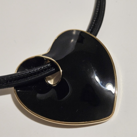 Chicos Black Heart Pendant Necklace - Picture 2 of 3